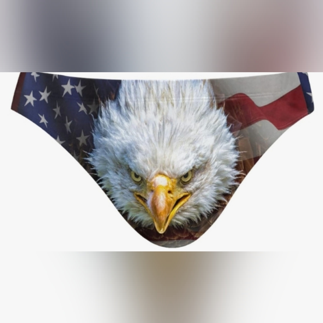 Eagle Print Mens Briefs Mens Swim Trunk Swimsuit Swimwear